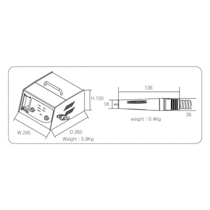 MICROMOTOR CON ASPIRAÇAO MEDIPOWERcom 30.000 r.p.m
